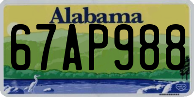 AL license plate 67AP988