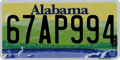 AL license plate 67AP994