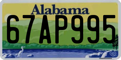 AL license plate 67AP995