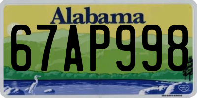 AL license plate 67AP998