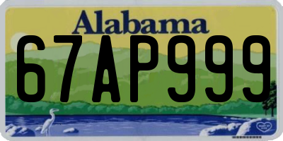 AL license plate 67AP999