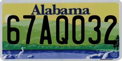 AL license plate 67AQ032
