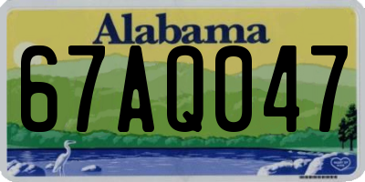 AL license plate 67AQ047