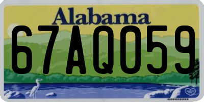 AL license plate 67AQ059