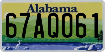 AL license plate 67AQ061