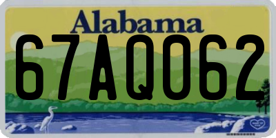 AL license plate 67AQ062