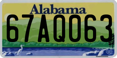 AL license plate 67AQ063