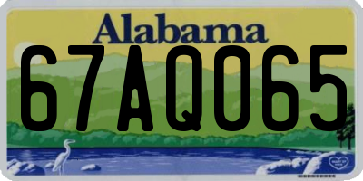 AL license plate 67AQ065