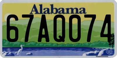 AL license plate 67AQ074