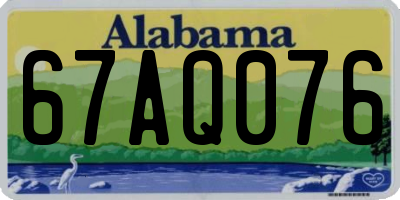 AL license plate 67AQ076