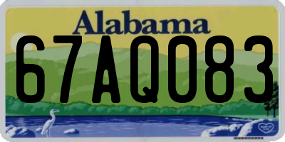 AL license plate 67AQ083