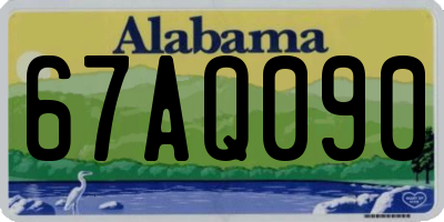 AL license plate 67AQ090