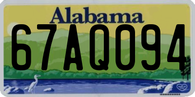 AL license plate 67AQ094