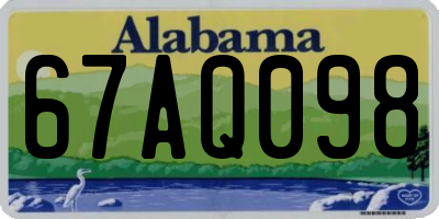 AL license plate 67AQ098