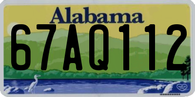 AL license plate 67AQ112