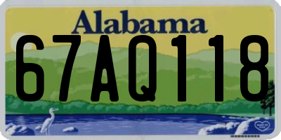 AL license plate 67AQ118