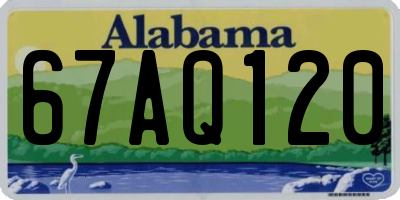 AL license plate 67AQ120