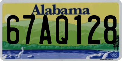 AL license plate 67AQ128