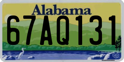 AL license plate 67AQ131