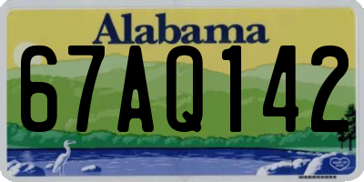 AL license plate 67AQ142