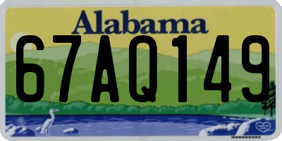 AL license plate 67AQ149