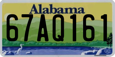 AL license plate 67AQ161