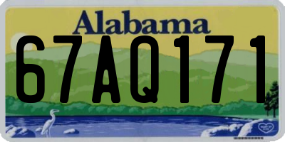 AL license plate 67AQ171
