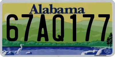 AL license plate 67AQ177