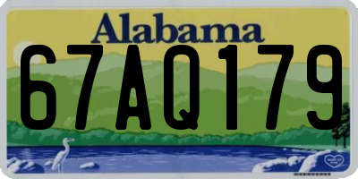 AL license plate 67AQ179