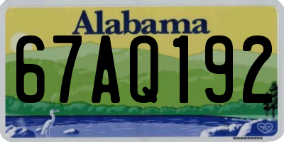 AL license plate 67AQ192