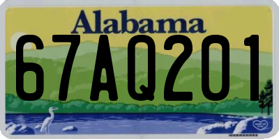 AL license plate 67AQ201