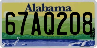 AL license plate 67AQ208