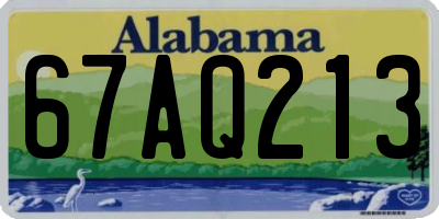 AL license plate 67AQ213
