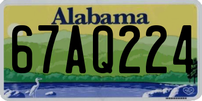 AL license plate 67AQ224