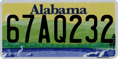 AL license plate 67AQ232