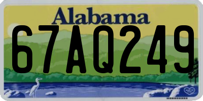 AL license plate 67AQ249