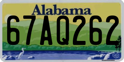 AL license plate 67AQ262