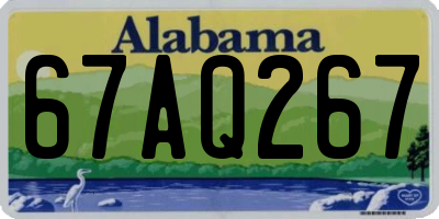 AL license plate 67AQ267