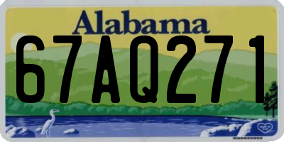 AL license plate 67AQ271