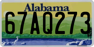 AL license plate 67AQ273