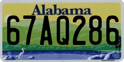 AL license plate 67AQ286