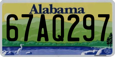 AL license plate 67AQ297
