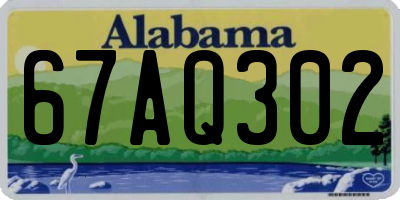 AL license plate 67AQ302