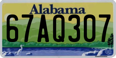 AL license plate 67AQ307