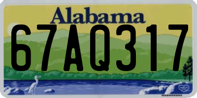 AL license plate 67AQ317