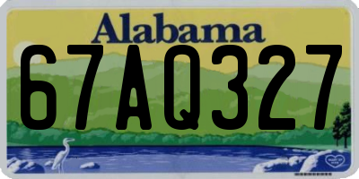 AL license plate 67AQ327
