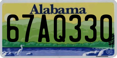 AL license plate 67AQ330