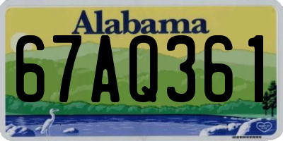 AL license plate 67AQ361