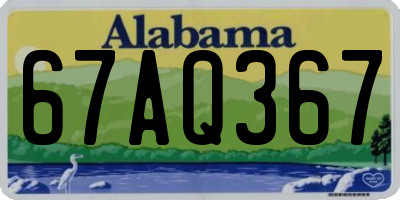 AL license plate 67AQ367