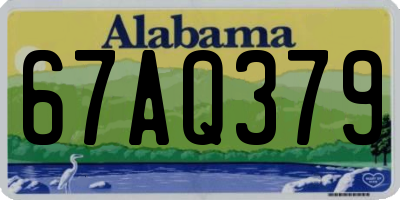 AL license plate 67AQ379